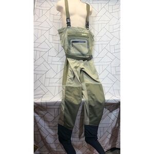 Allen Fishing Waders Size L Green Stockingfoot Breathable Chest Waders 18223